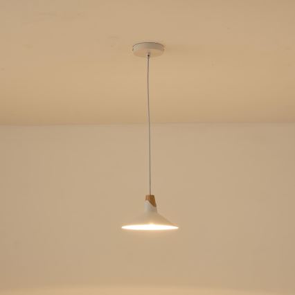 Luster na sajli 1xE27/15W/230V bela