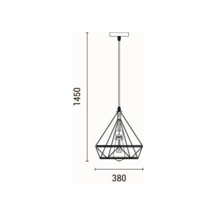 Luster na sajli 1xE27/15W/230V bež