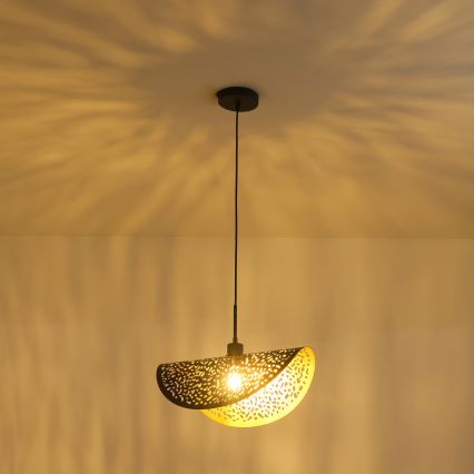 Luster na sajli 1xE27/15W/230V crno