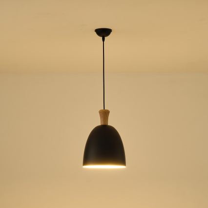 Luster na sajli 1xE27/15W/230V crno