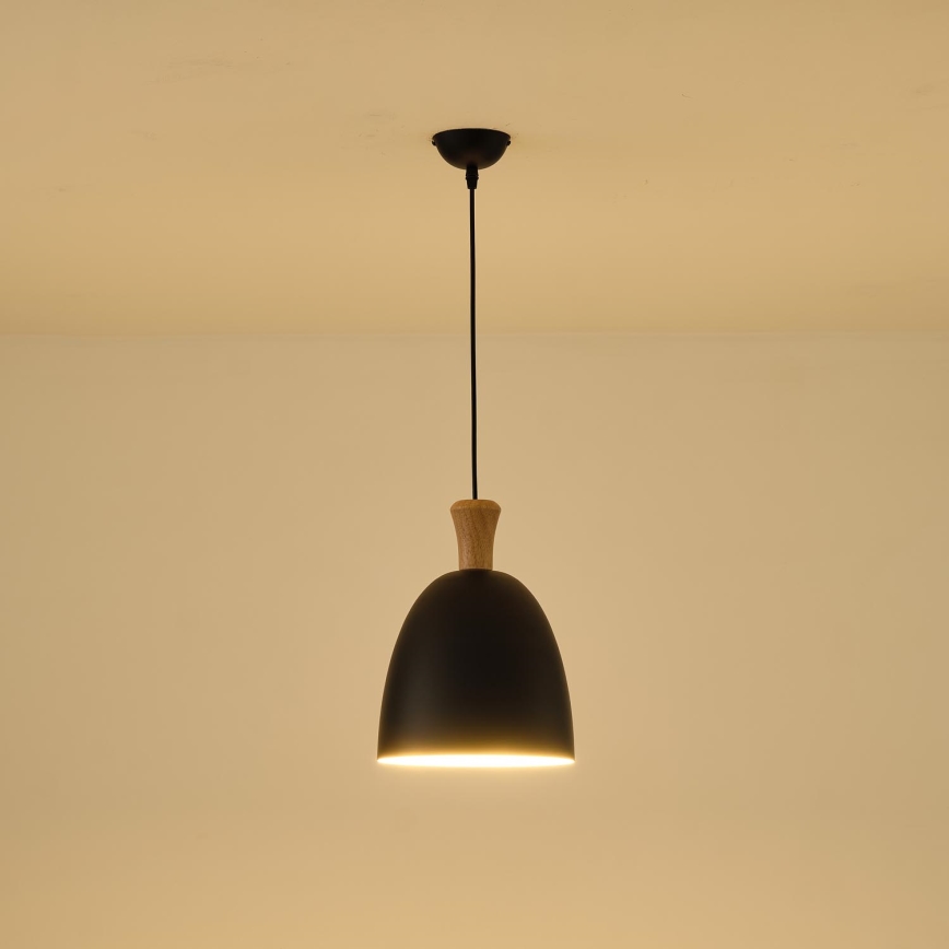 Luster na sajli 1xE27/15W/230V crno