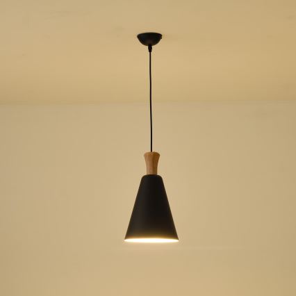 Luster na sajli 1xE27/15W/230V crno