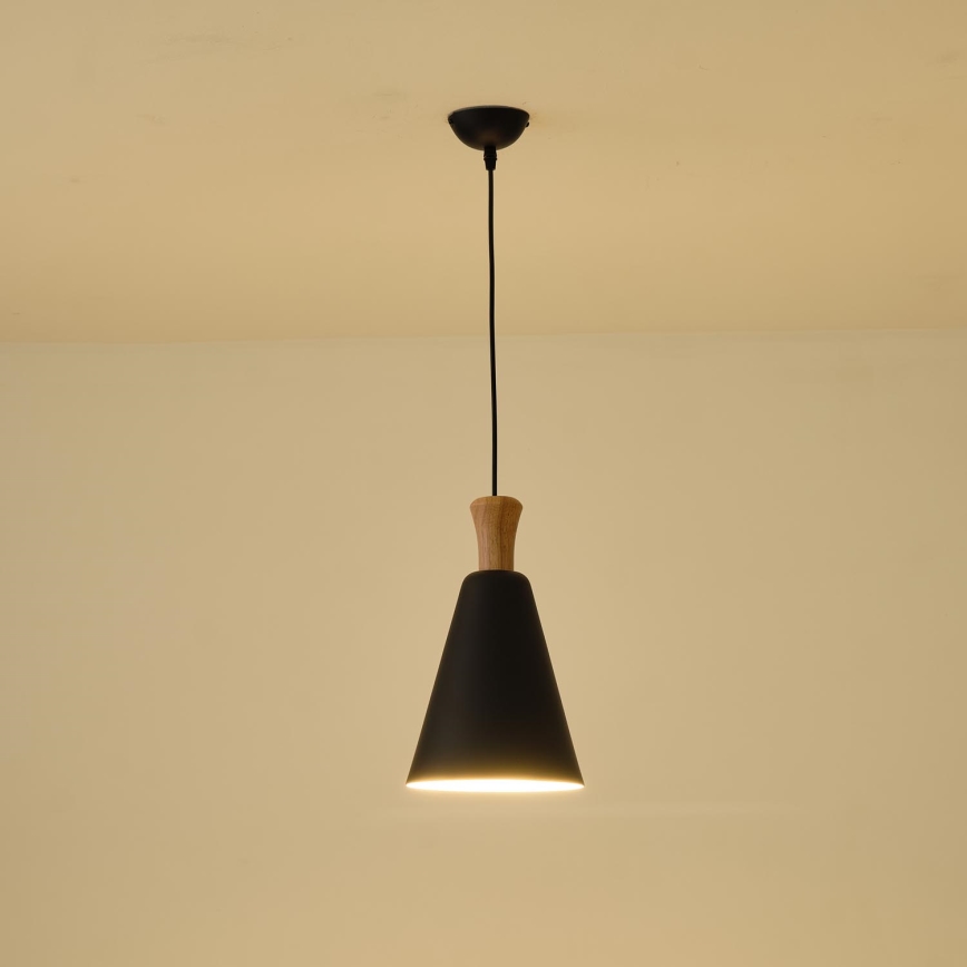 Luster na sajli 1xE27/15W/230V crno