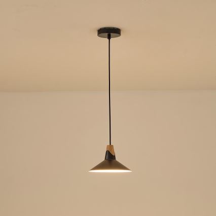 Luster na sajli 1xE27/15W/230V crno