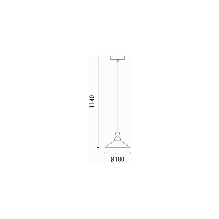 Luster na sajli 1xE27/15W/230V crno