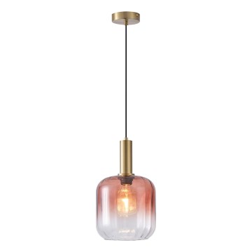 Luster na sajli 1xE27/15W/230V crveno/dimno