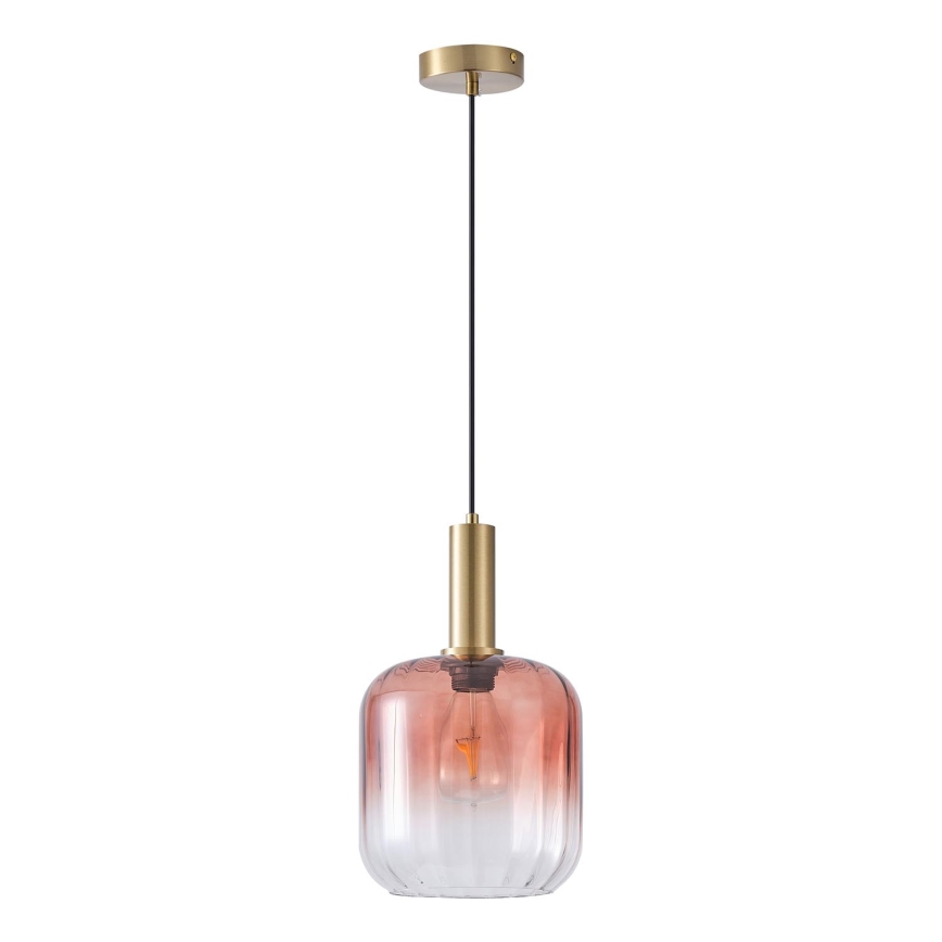 Luster na sajli 1xE27/15W/230V crveno/dimno