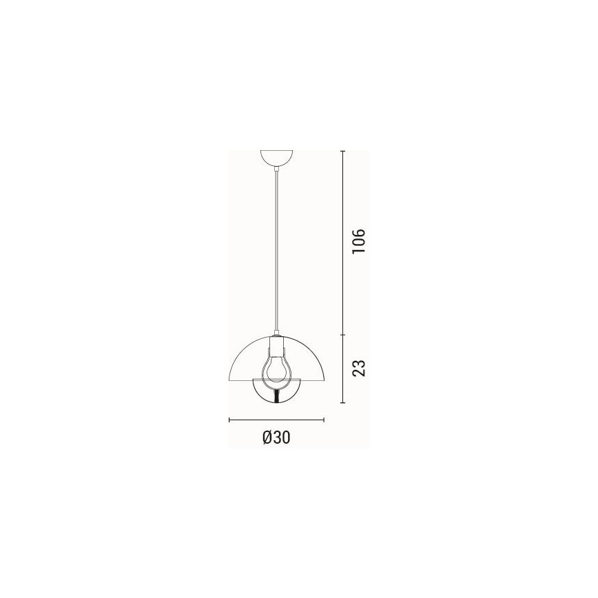 Luster na sajli 1xE27/15W/230V crveno