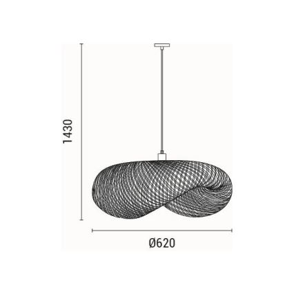Luster na sajli 1xE27/15W/230V