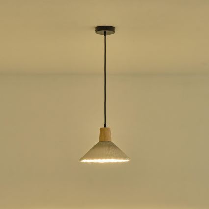 Luster na sajli 1xE27/15W/230V kremasta