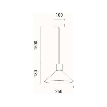 Luster na sajli 1xE27/15W/230V kremasta
