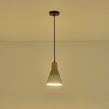 Luster na sajli 1xE27/15W/230V kremasta