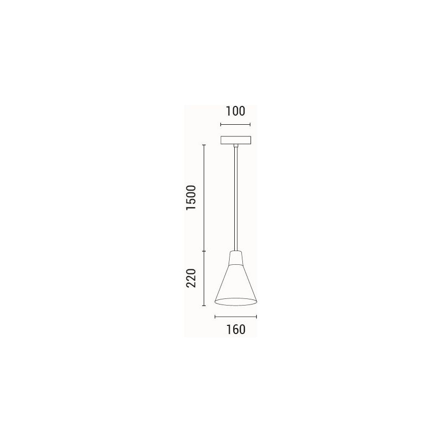 Luster na sajli 1xE27/15W/230V kremasta
