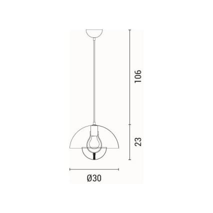 Luster na sajli 1xE27/15W/230V kremasta