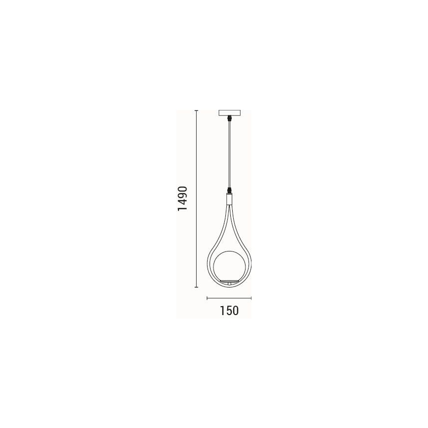Luster na sajli 1xE27/15W/230V mesing