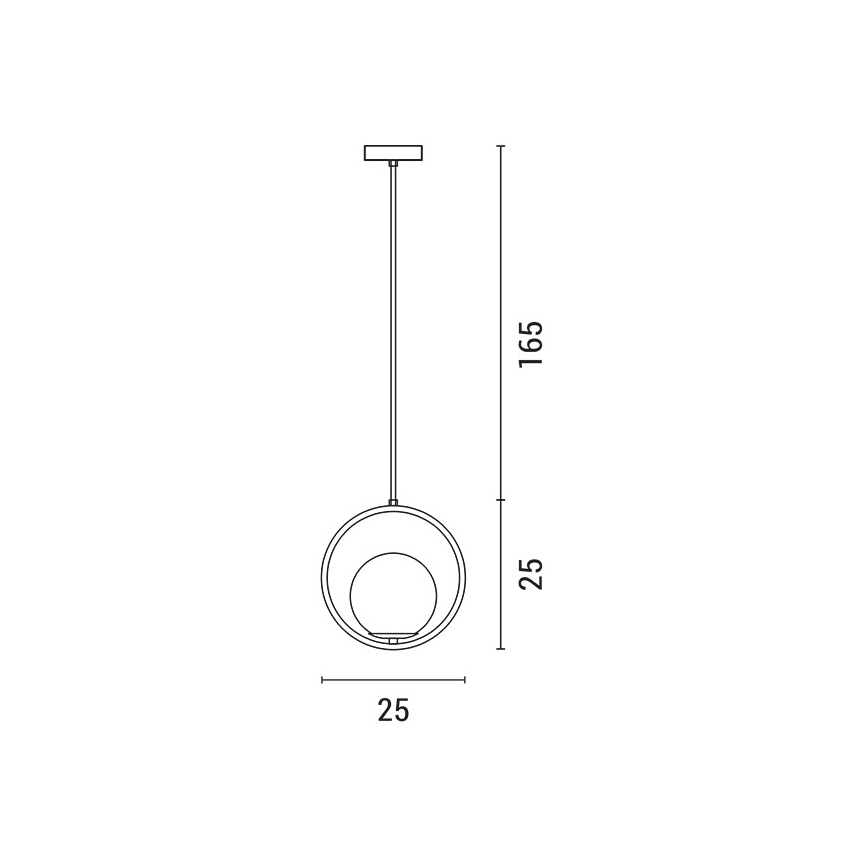Luster na sajli 1xE27/15W/230V mesing