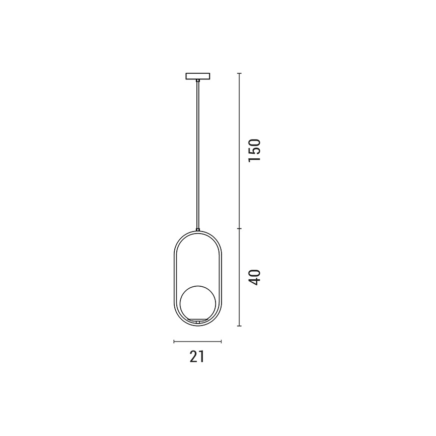 Luster na sajli 1xE27/15W/230V mesing
