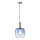Luster na sajli 1xE27/15W/230V plava/dimno