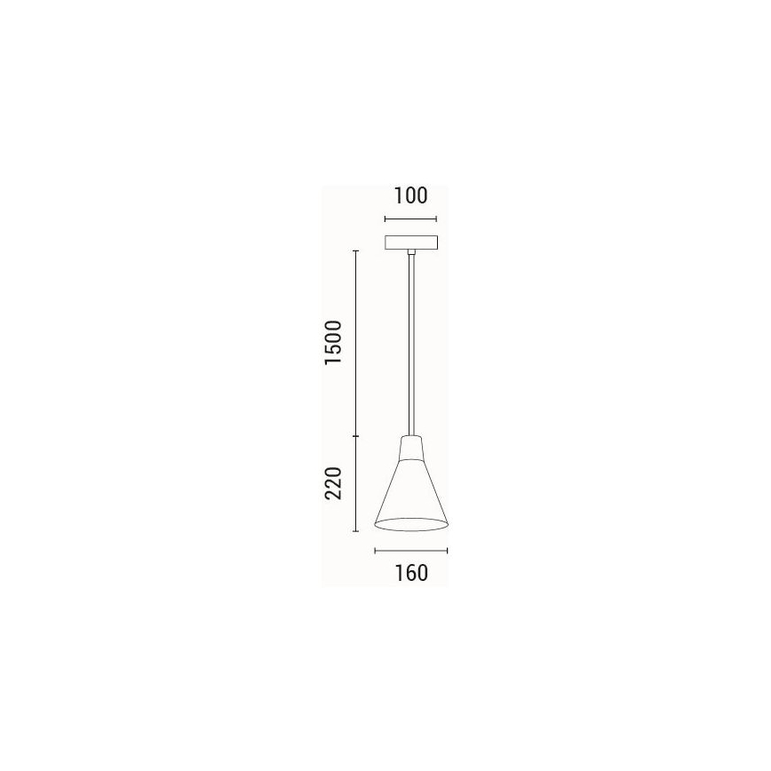 Luster na sajli 1xE27/15W/230V sivo