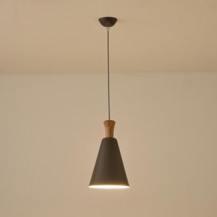 Luster na sajli 1xE27/15W/230V sivo
