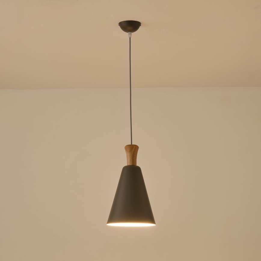 Luster na sajli 1xE27/15W/230V sivo