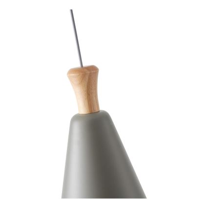Luster na sajli 1xE27/15W/230V sivo