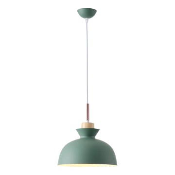 Luster na sajli 1xE27/15W/230V zelena pr. 28 cm