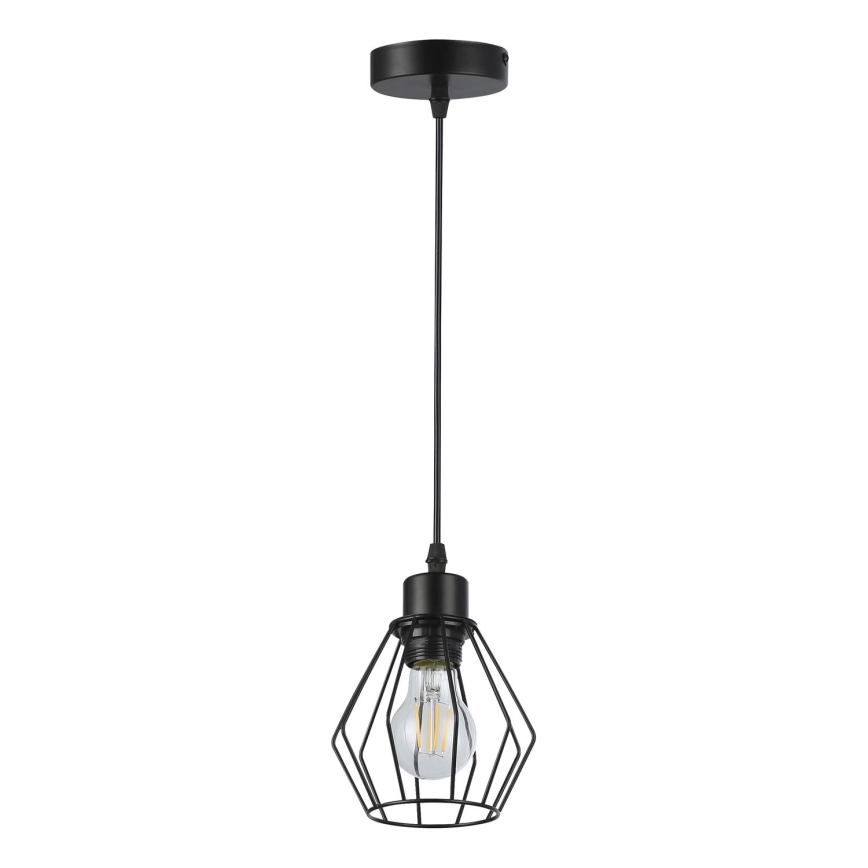 Luster na sajli 1xE27/35W/230V pr. 18 cm crno