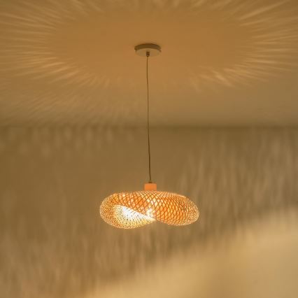 Luster na sajli 1xE27/40W/230V bambus