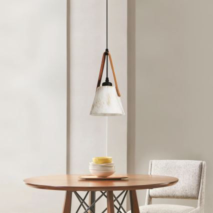 Luster na sajli 1xE27/40W/230V bela