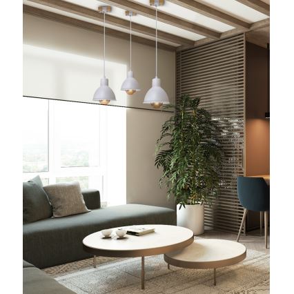 Luster na sajli 1xE27/40W/230V bukva/bela