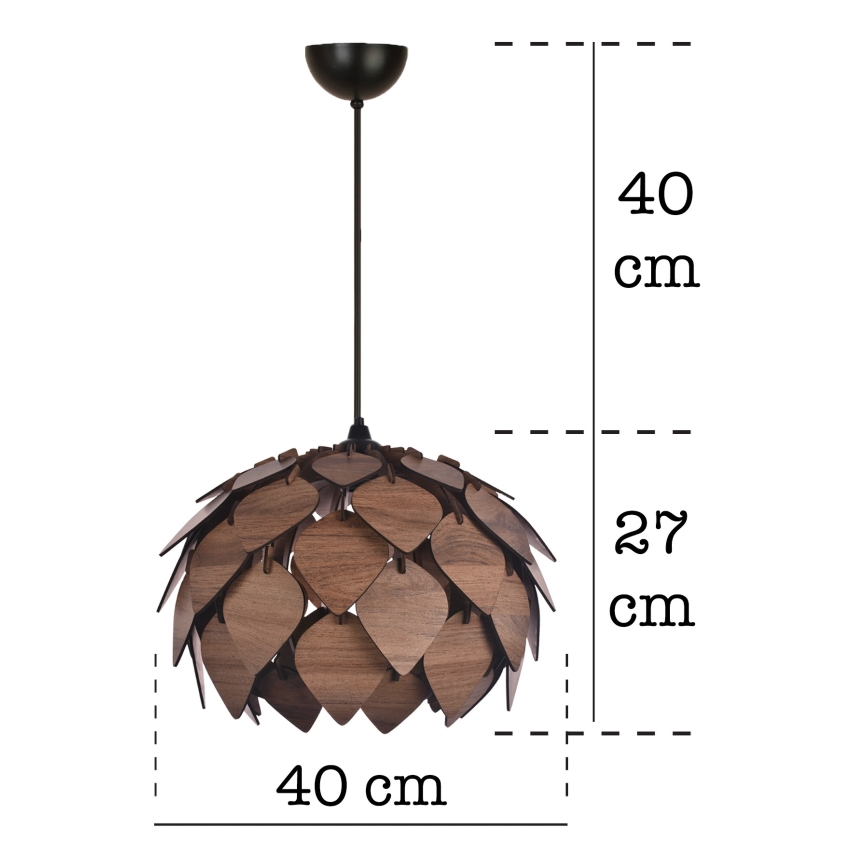 Luster na sajli 1xE27/40W/230V braon