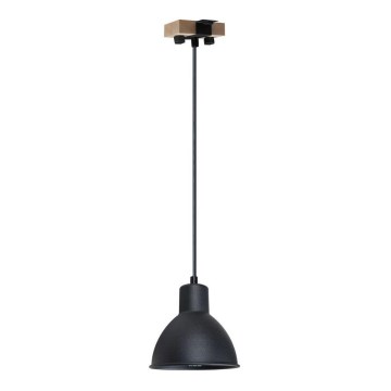 Luster na sajli 1xE27/40W/230V bukva/crno