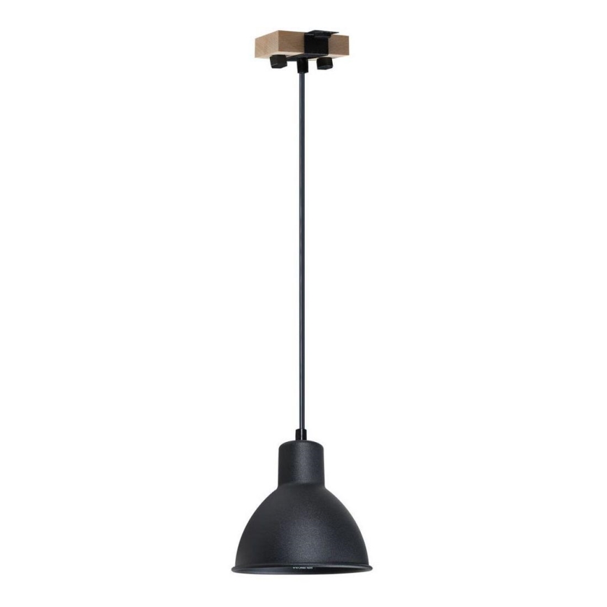 Luster na sajli 1xE27/40W/230V bukva/crno