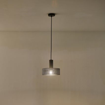 Luster na sajli 1xE27/40W/230V crno