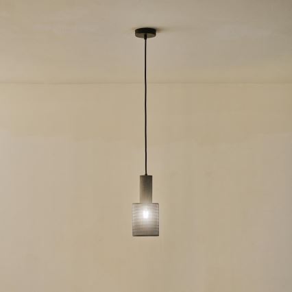 Luster na sajli 1xE27/40W/230V crno