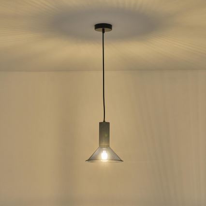 Luster na sajli 1xE27/40W/230V crno