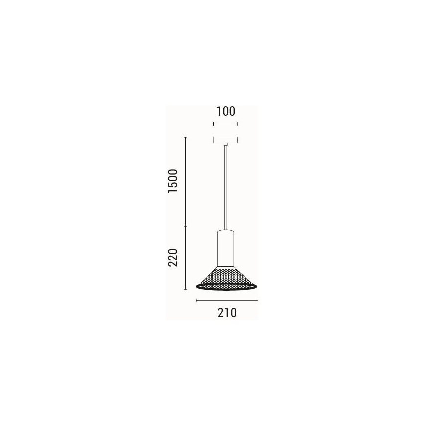 Luster na sajli 1xE27/40W/230V crno