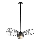Luster na sajli 1xE27/40W/230V crno
