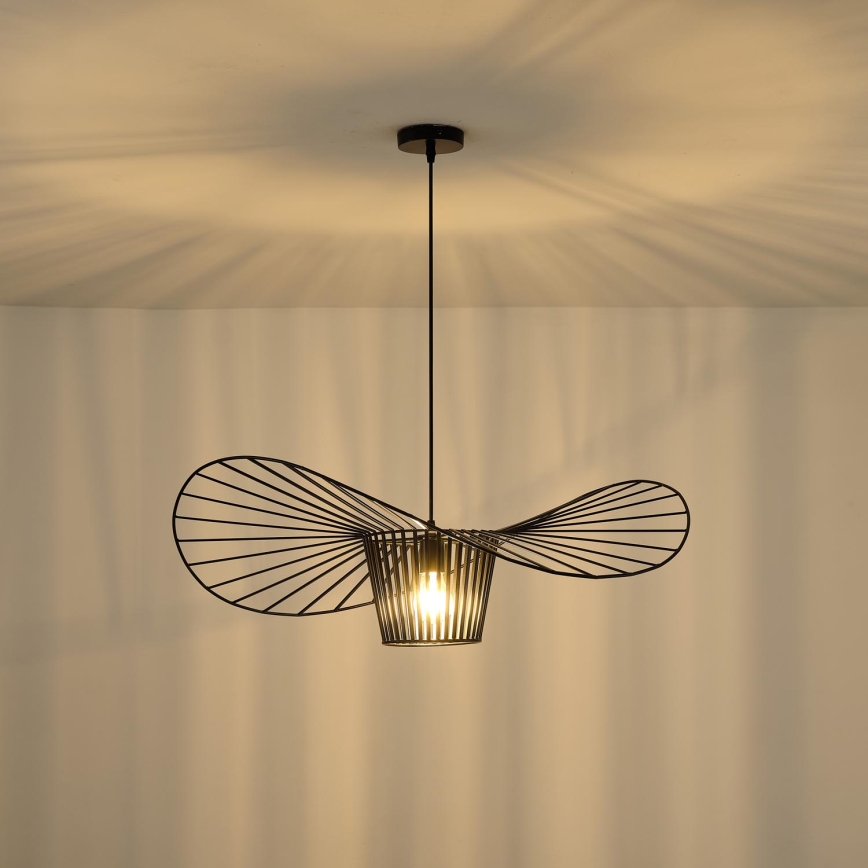 Luster na sajli 1xE27/40W/230V crno