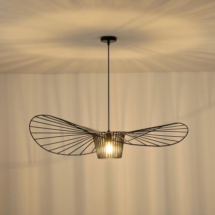Luster na sajli 1xE27/40W/230V crno
