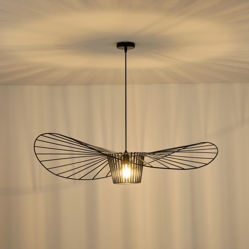 Luster na sajli 1xE27/40W/230V crno