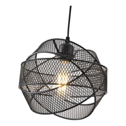 Luster na sajli 1xE27/40W/230V crno