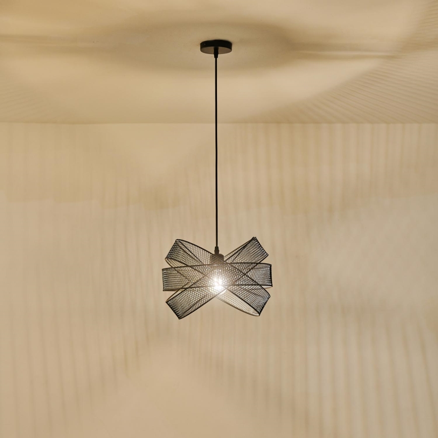 Luster na sajli 1xE27/40W/230V crno
