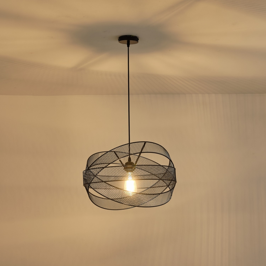 Luster na sajli 1xE27/40W/230V crno