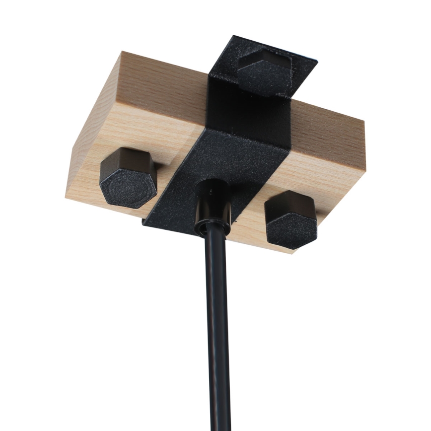 Luster na sajli 1xE27/40W/230V bukva/crno
