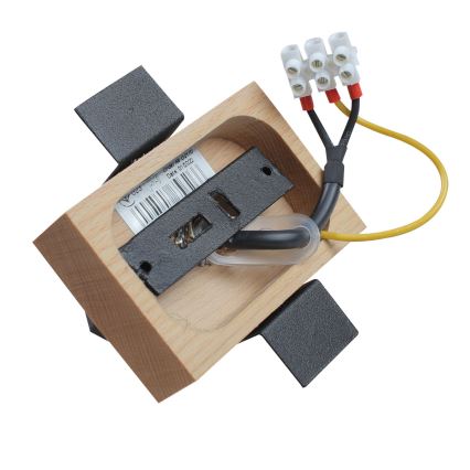 Luster na sajli 1xE27/40W/230V bukva/crno