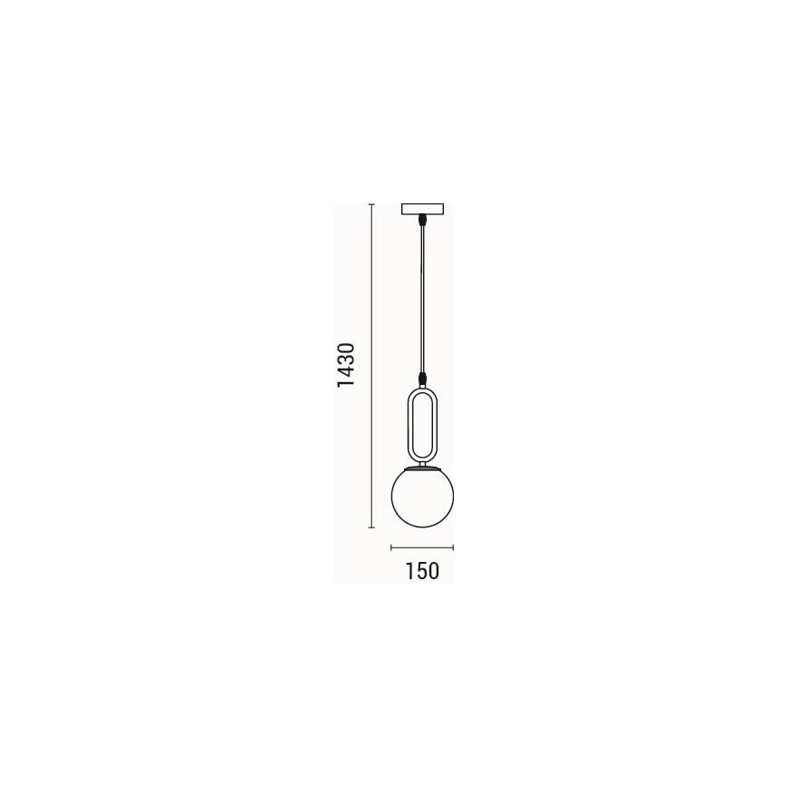 Luster na sajli 1xE27/40W/230V mesing
