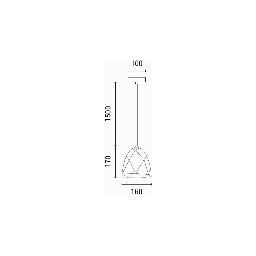 Luster na sajli 1xE27/40W/230V sivo
