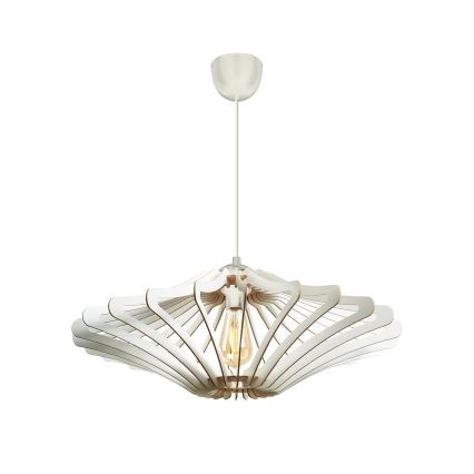 Luster na sajli 1xE27/60W/230V, beli, prečnik 59 cm